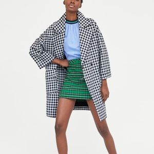 Zara Check Menswear Overcoat